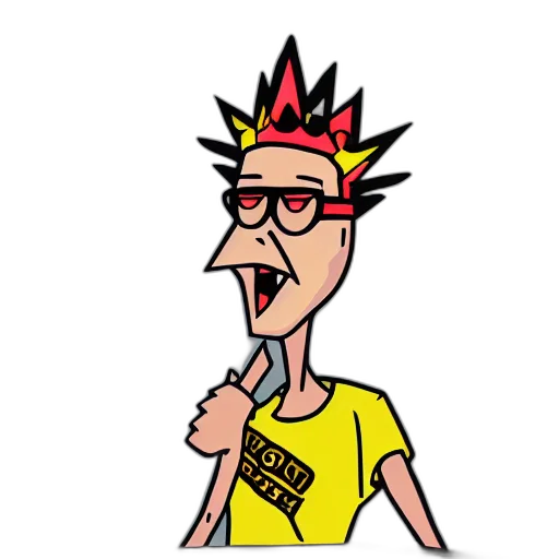 staff, crown, cartoon, comic book art transparent PNG cut-out