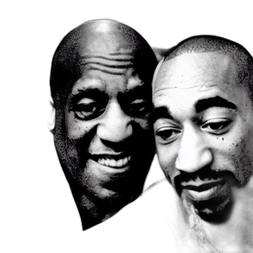 face, pac, shakur, sitting transparent PNG cut-out