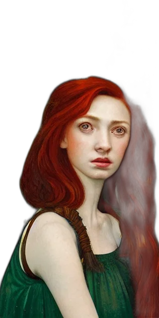 face, jewelry, dress, photorealistic transparent PNG cut-out