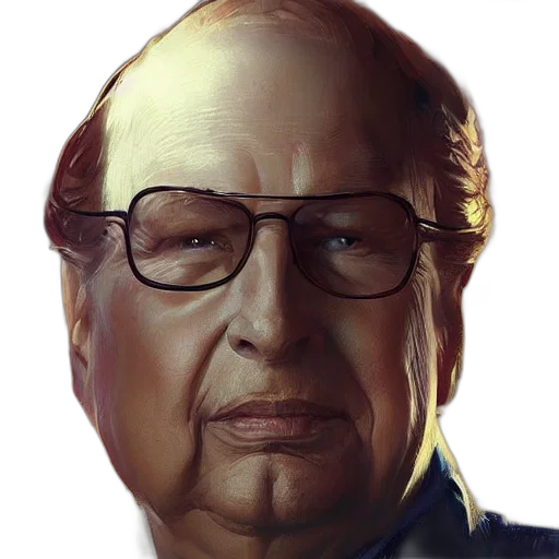 face, staff, photorealistic, oil painting transparent PNG cut-out