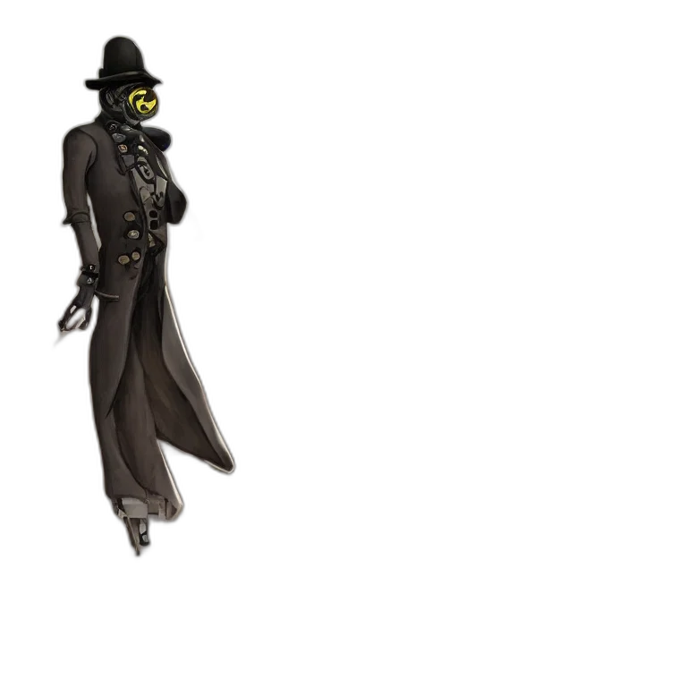 mask, staff, hat, jacket transparent PNG cut-out