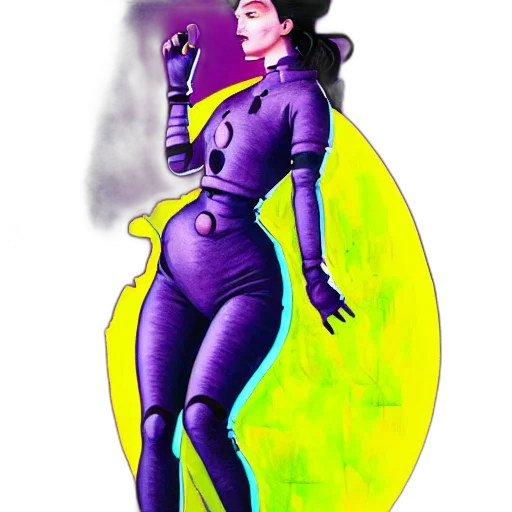 robot, staff, dress, comic book art transparent PNG cut-out