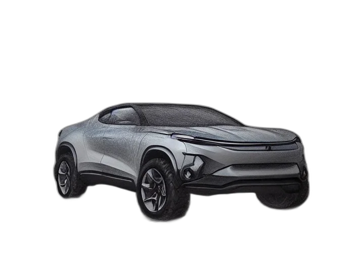 car, robot, concept art, 3d render transparent PNG cut-out