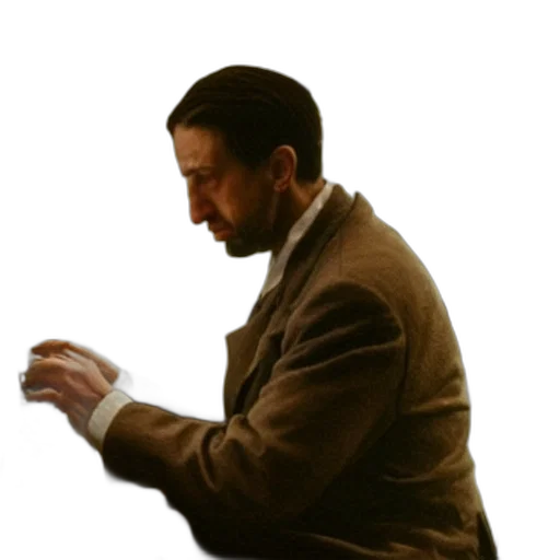 jacket, staff, face, robot transparent PNG cut-out
