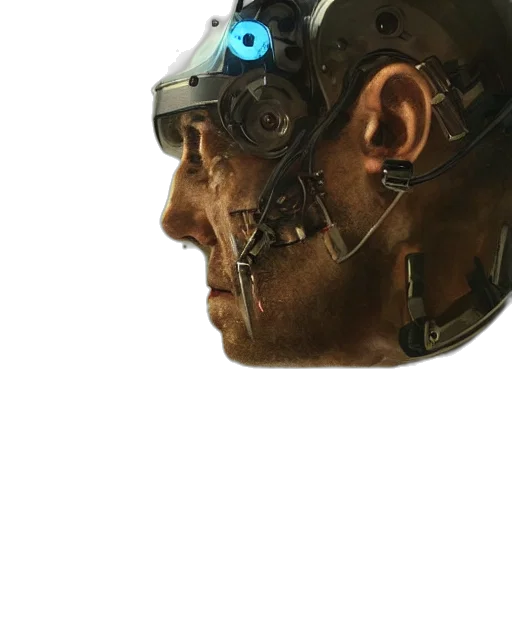 face, robot, mask, weapon transparent PNG cut-out