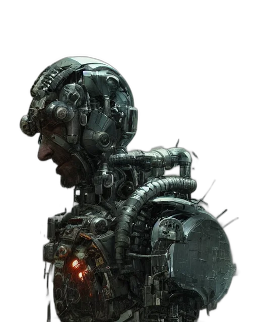 robot, weapon, face, creature transparent PNG cut-out