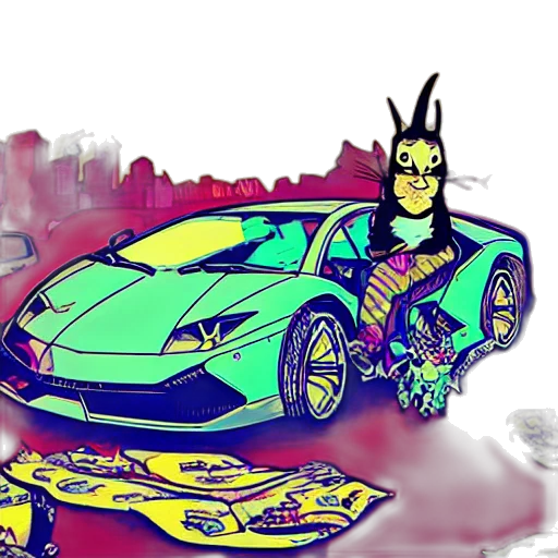 car, comic book art, concept art, cartoon transparent PNG cut-out