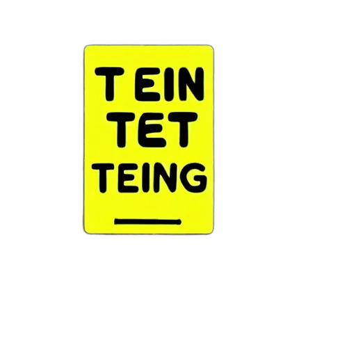 staff, sign, says, testing transparent PNG cut-out