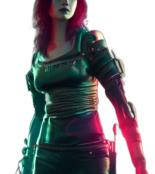 robot, dress, weapon, staff transparent PNG cut-out