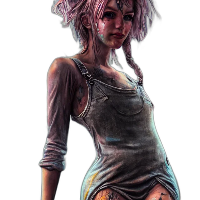 dress, staff, face, concept art transparent PNG cut-out