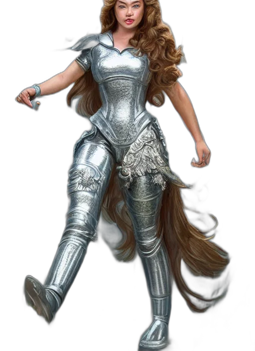 dress, hair, fantasy art, 3d render transparent PNG cut-out