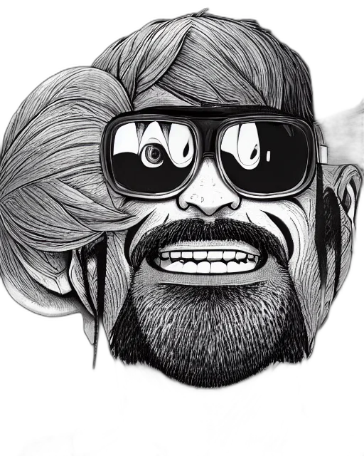 face, mask, cartoon, comic book art transparent PNG cut-out