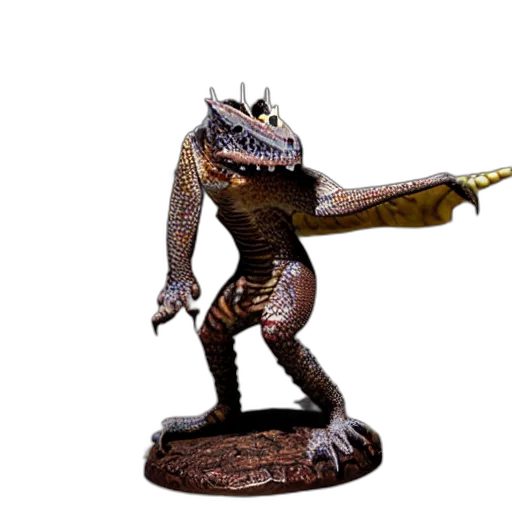 dragon, creature, staff, sword transparent PNG cut-out