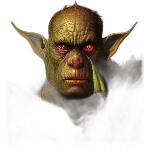face, mask, staff, creature transparent PNG cut-out