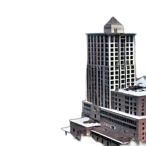 building, 3d render, concept art, photorealistic transparent PNG cut-out
