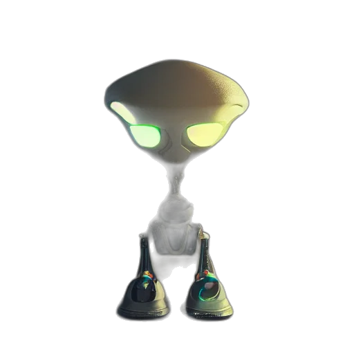 robot, staff, creature, hat transparent PNG cut-out