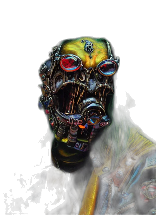 robot, mask, face, cyberpunk transparent PNG cut-out
