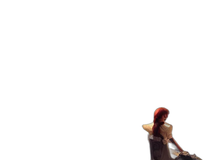 dress, hat, staff, sword transparent PNG cut-out