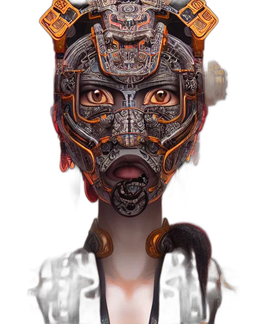 mask, robot, face, creature transparent PNG cut-out