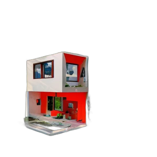 building, furniture, robot, 3d render transparent PNG cut-out