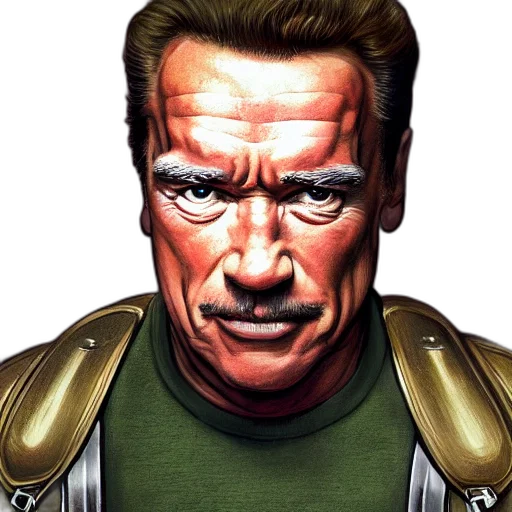 face, comic book art, concept art, photorealistic transparent PNG cut-out