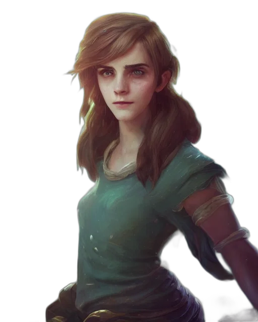 face, dress, staff, sword transparent PNG cut-out