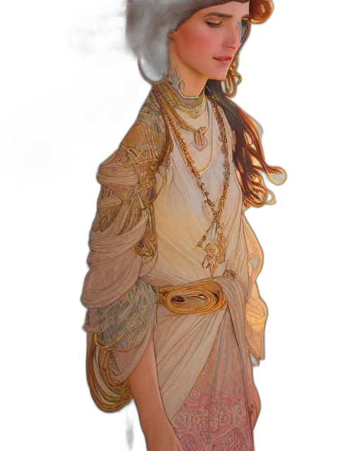 staff, jacket, dress, jewelry transparent PNG cut-out