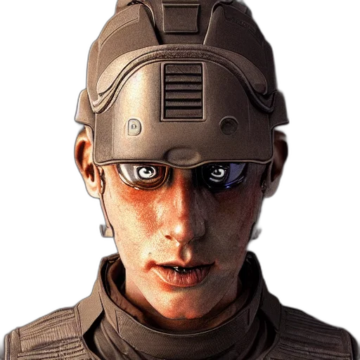 robot, face, mask, staff transparent PNG cut-out
