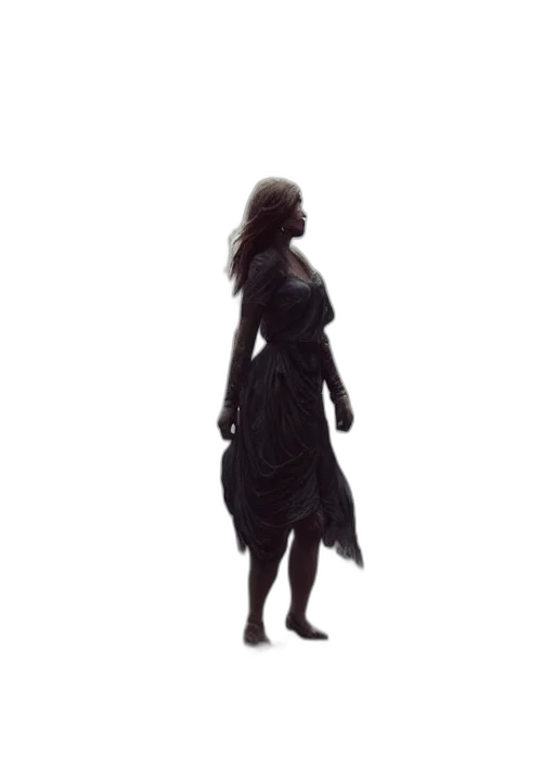 dress, staff, jacket, creature transparent PNG cut-out