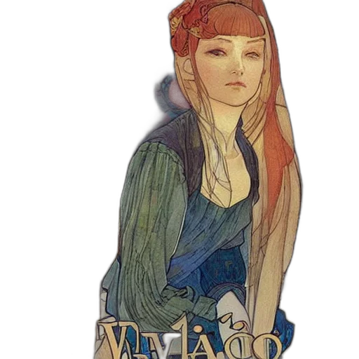 dress, bottle, fantasy art, watercolor transparent PNG cut-out
