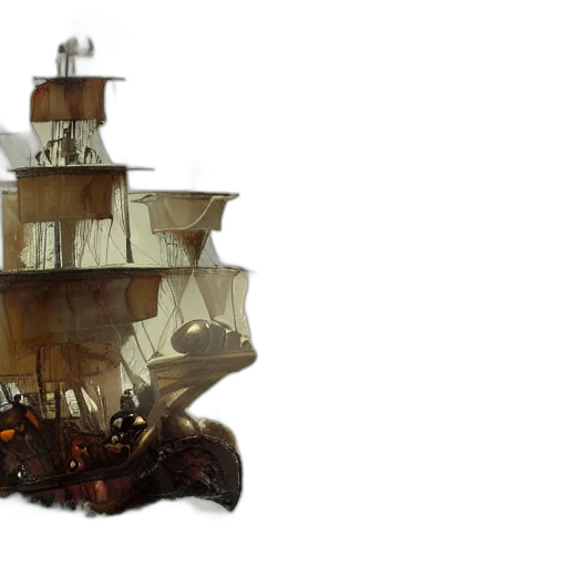 concept art, 3d render, fantasy art, pirate transparent PNG cut-out