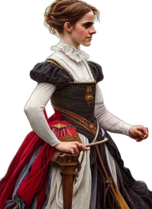 dress, staff, crown, jacket transparent PNG cut-out