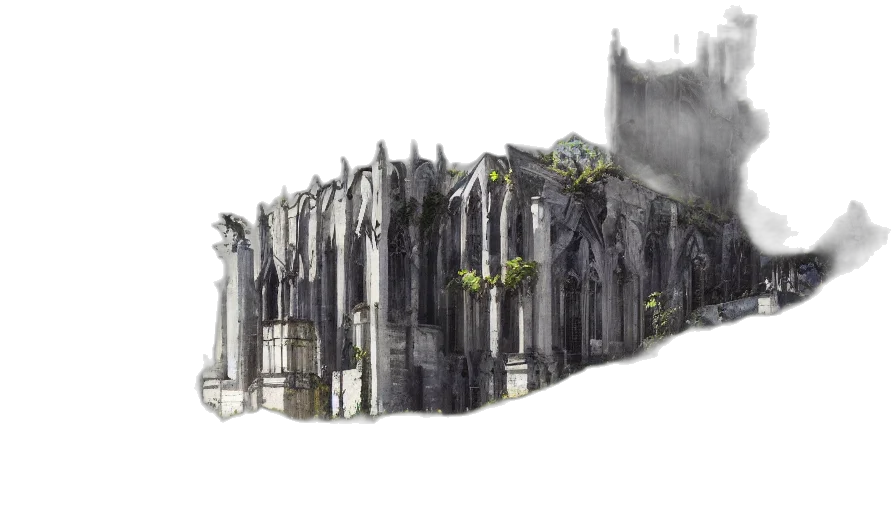 building, concept art, 3d render, fantasy art transparent PNG cut-out