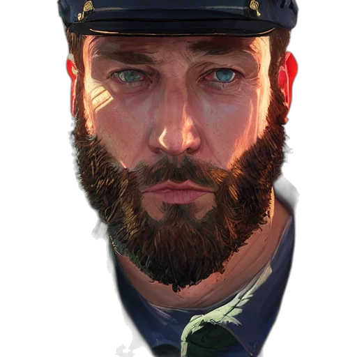 face, hat, staff, jacket transparent PNG cut-out
