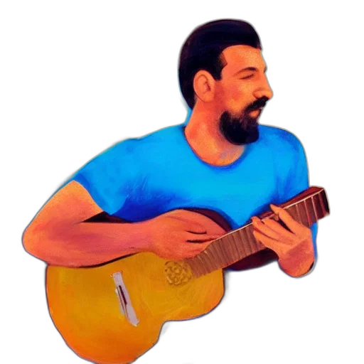 face, cartoon, watercolor, photorealistic transparent PNG cut-out