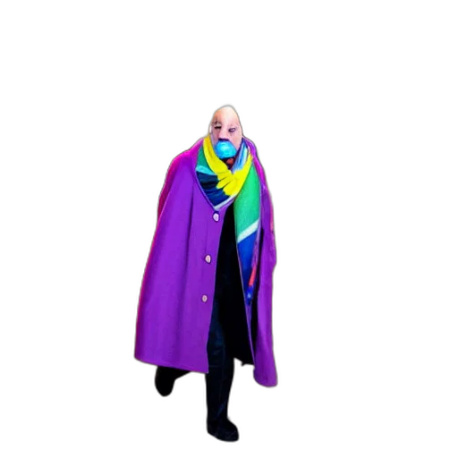 jacket, staff, umbrella, creature transparent PNG cut-out