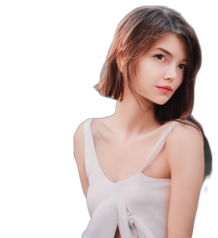 dress, jewelry, face, photorealistic transparent PNG cut-out