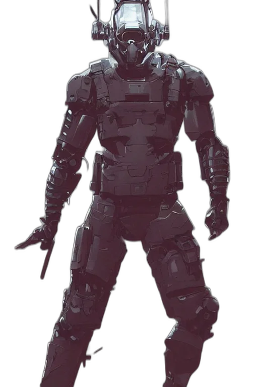 robot, weapon, concept art, 3d render transparent PNG cut-out