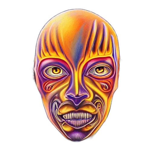 mask, face, creature, photorealistic transparent PNG cut-out
