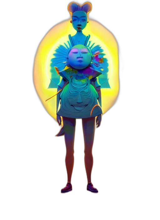staff, creature, crown, dress transparent PNG cut-out