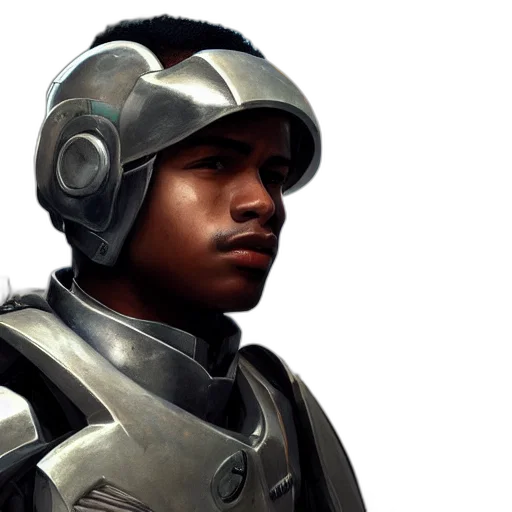 face, robot, weapon, concept art transparent PNG cut-out