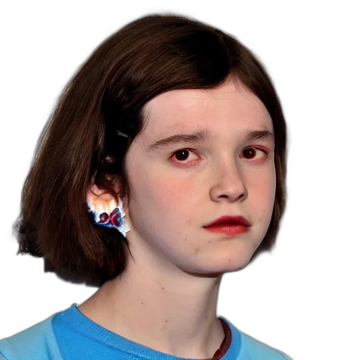 face, hair, jewelry, staff transparent PNG cut-out
