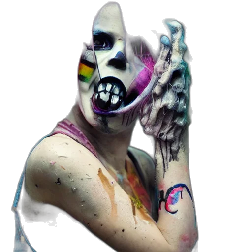 mask, face, creature, staff transparent PNG cut-out