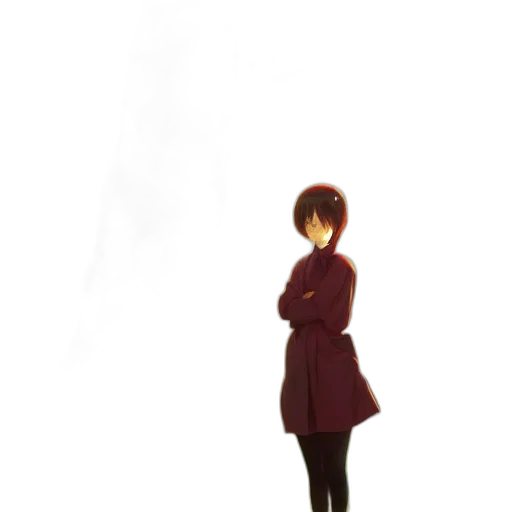 dress, jacket, staff, robot transparent PNG cut-out