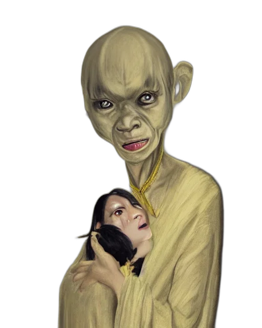mask, face, creature, staff transparent PNG cut-out