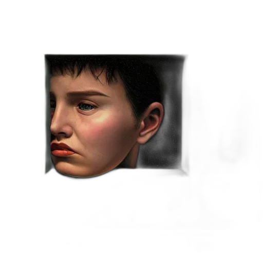 face, hair, robot, creature transparent PNG cut-out