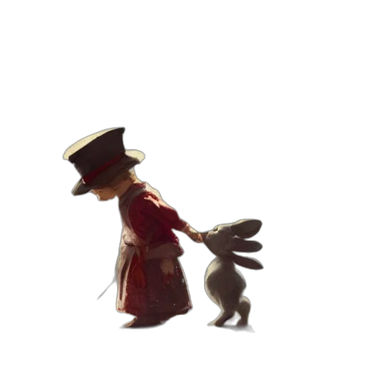 staff, hat, robot, creature transparent PNG cut-out