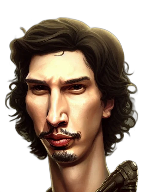 face, staff, photorealistic, fantasy art transparent PNG cut-out