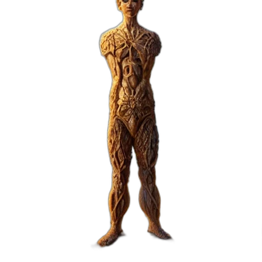 staff, tree, dress, creature transparent PNG cut-out