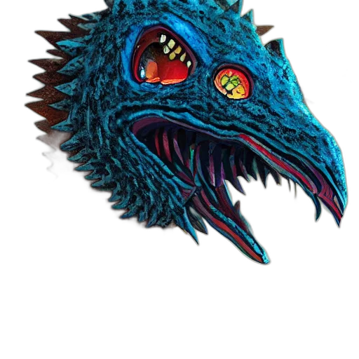 dragon, mask, creature, animal transparent PNG cut-out